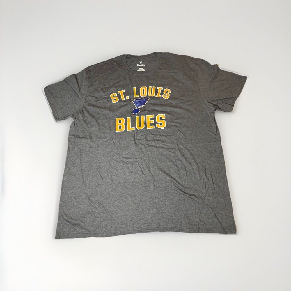 NWOT Fanatics St Louis Blues Graphic T Shirt Gray Men’s 2XL NHL Tee